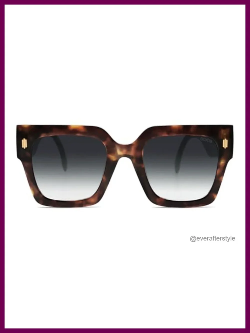 Oversized Square Sunglasses UV400 Protection for Women